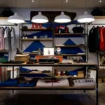 Interior de una tienda de ropa